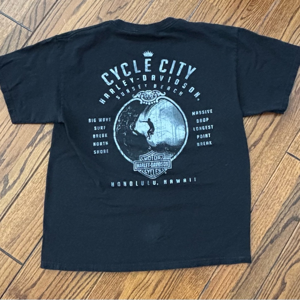 Vintage Honolulu Harley-Davidson Black Graphic Tee